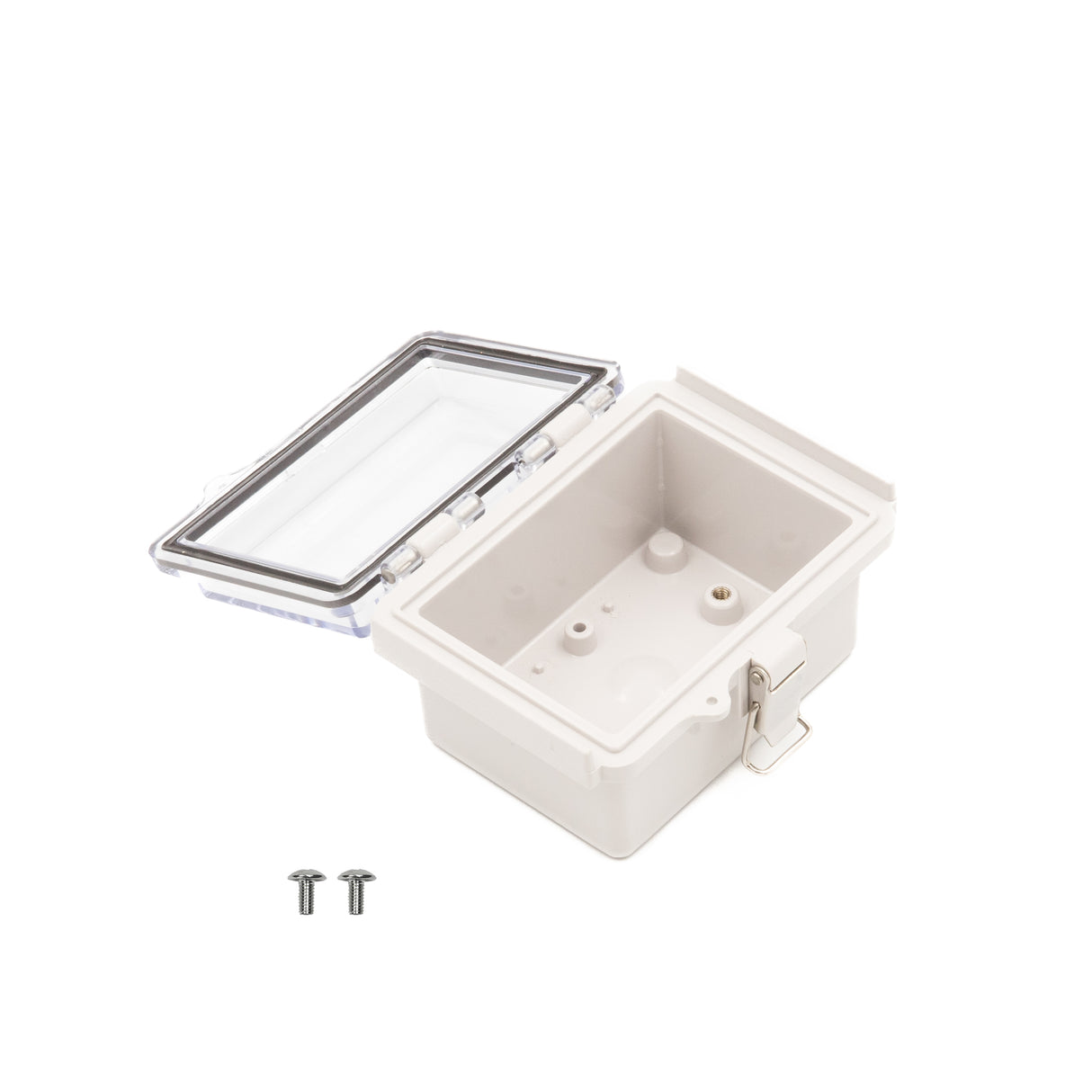 Boxco P-Series 90x120x70mm Plastic Enclosure, IP67, IK08, PC, Transparent Cover, Molded Hinge and Latch Type - PHOTO 2