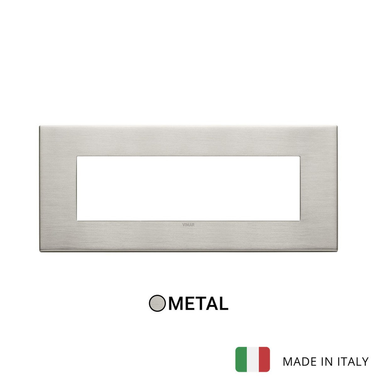 Vimar Eikon Exe Plate 7M Metal Brushed Nickel