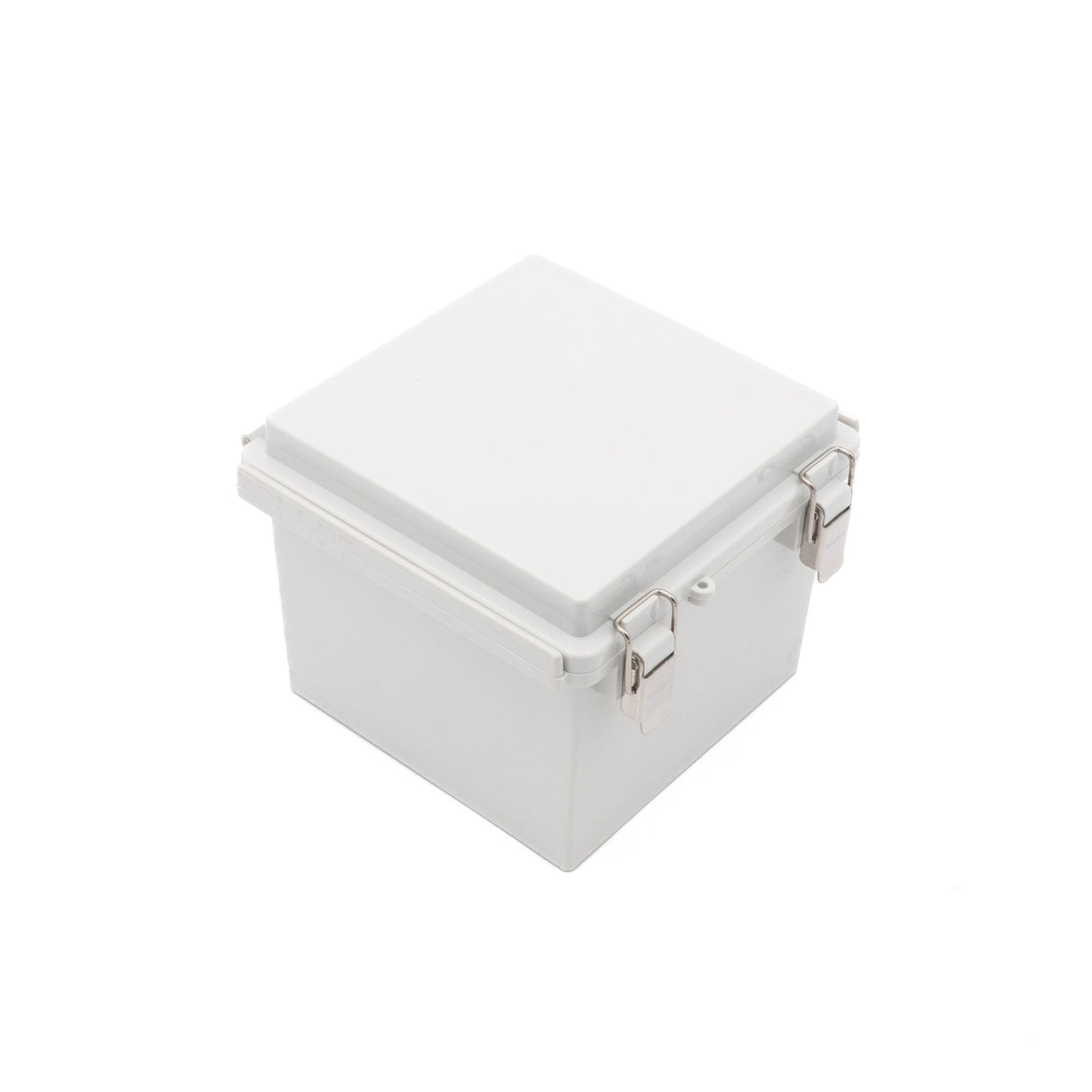 Boxco P-Series 150x150x120mm Plastic Enclosure, IP67, IK08, PC, Grey Cover, Molded Hinge and Latch Type - PHOTO 4