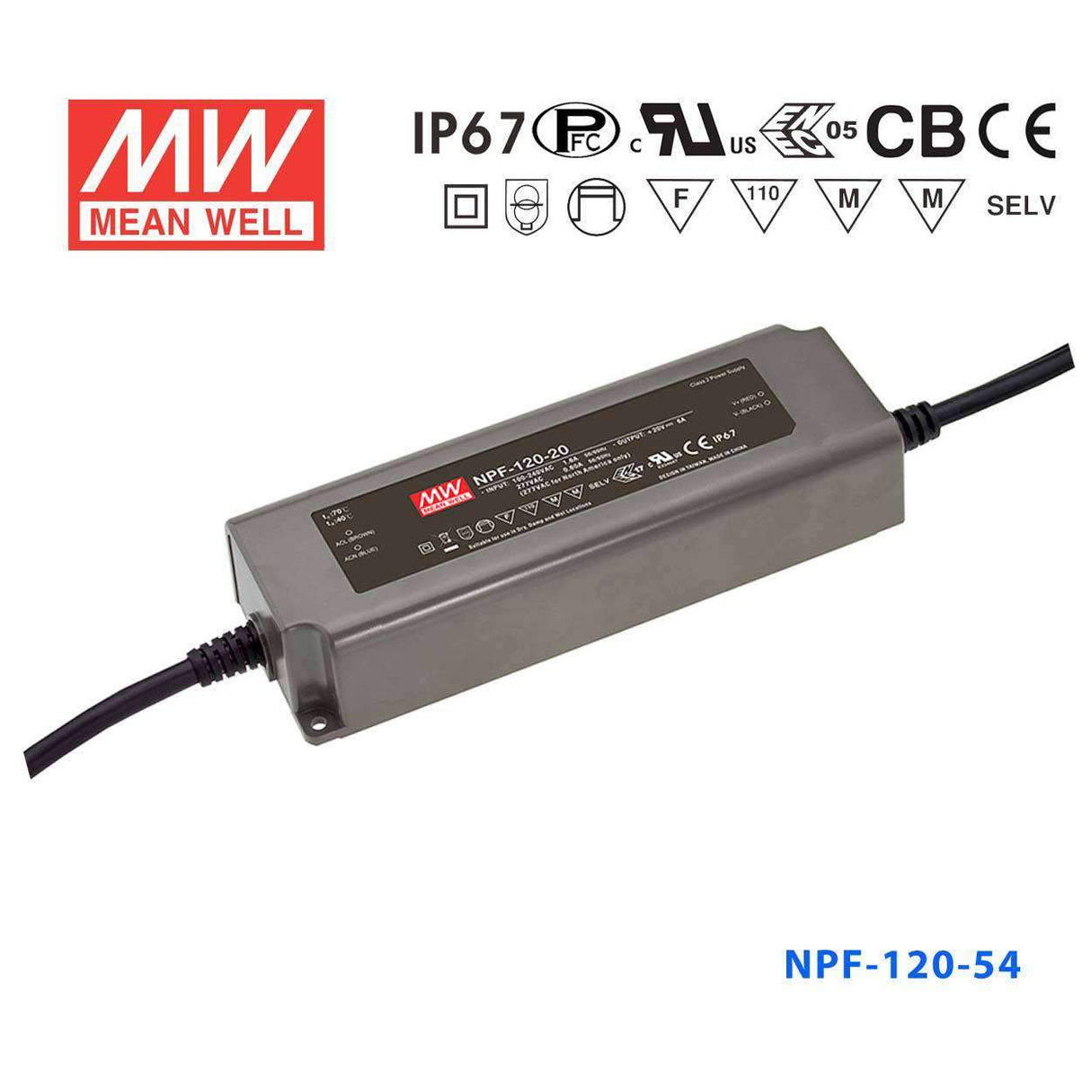 Mean Well NPF-120-54 Power Supply 120W 54V 2.3A