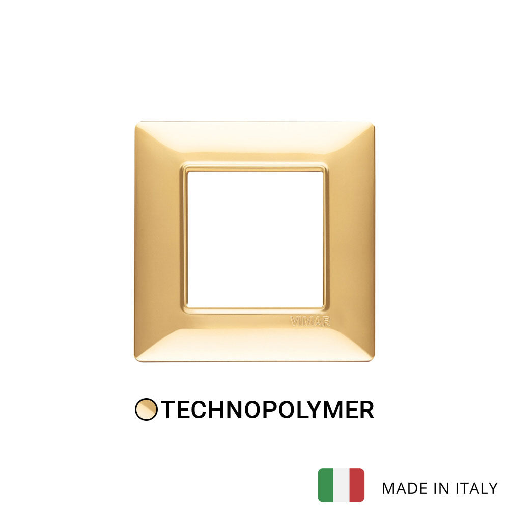 Vimar Plana Plate 2M Technopolymer Gold - Square