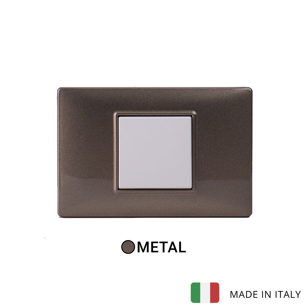 Vimar Plana Metal 1 Gang Switch - Metallic Bronze - 16A