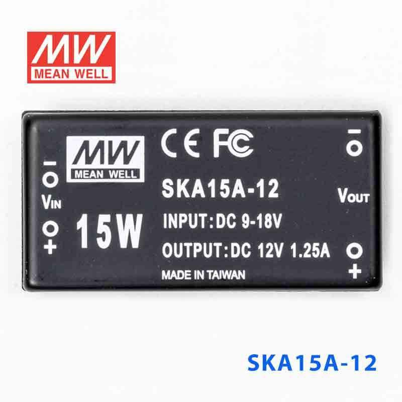 Mean Well SKA15A-12 DC-DC Converter - 9.9W - 9~18V in 12V out 1.25A - PHOTO 2