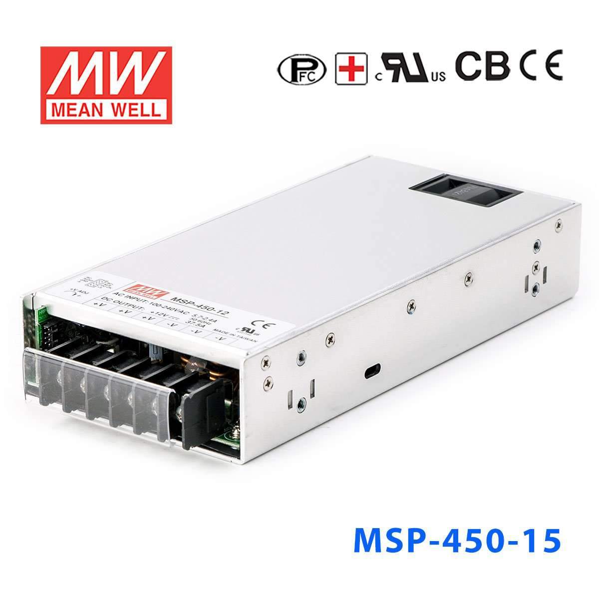 Mean Well MSP-450-15 Power Supply 450W 15V