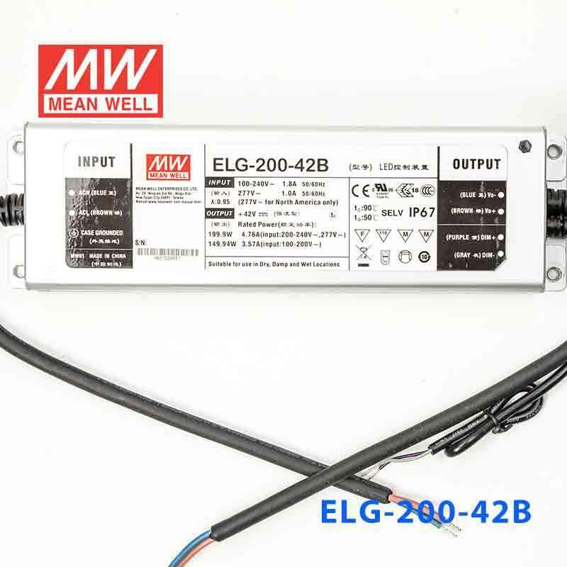 Mean Well ELG-200-42B Power Supply 200W 42V - Dimmable 4.76A - PHOTO 2