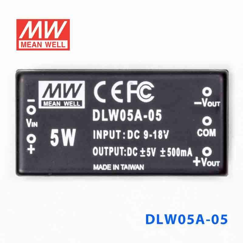 Mean Well DLW05A-05 DC-DC Converter - 5W - 9~18V in ±5V out 500mA - PHOTO 2