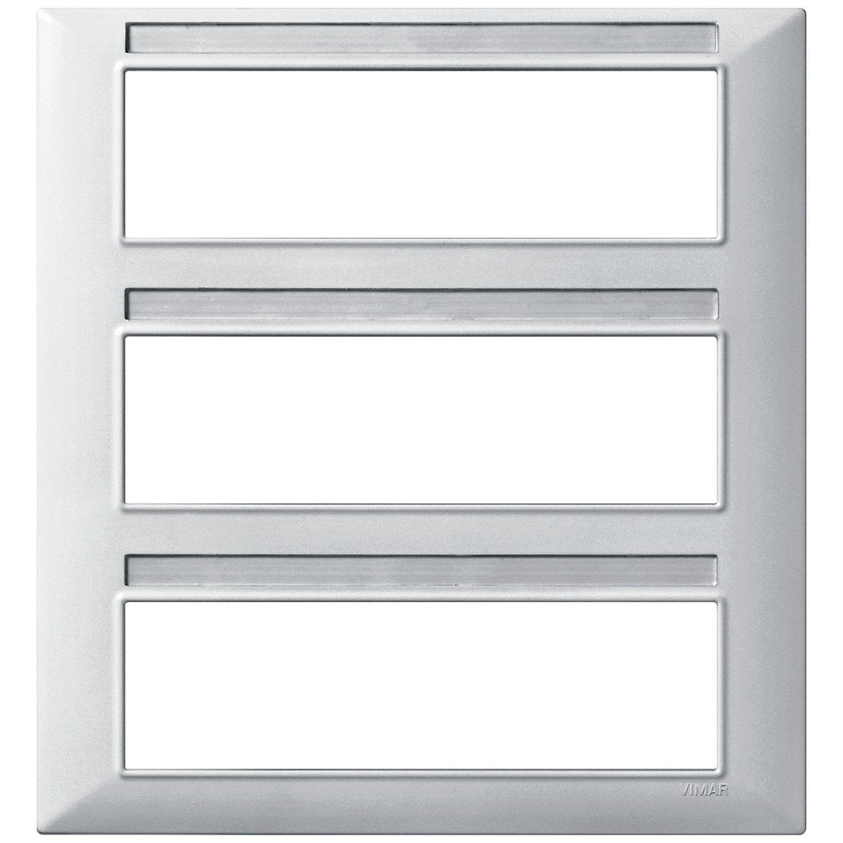 Vimar Plana Plate 21M Technopolymer Matt Silver