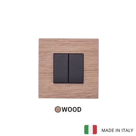 Vimar Eikon Wood 2 Gang Switch - Oak - 16A