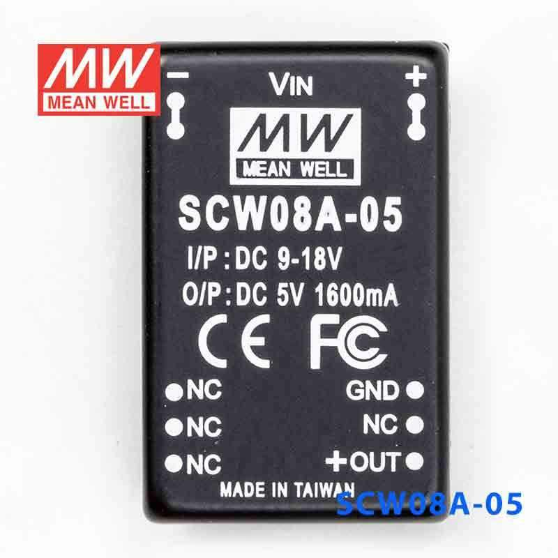 Mean Well SCW08A-05 DC-DC Converter - 8W 9~18V DC in 5V out 1.6A - PHOTO 2
