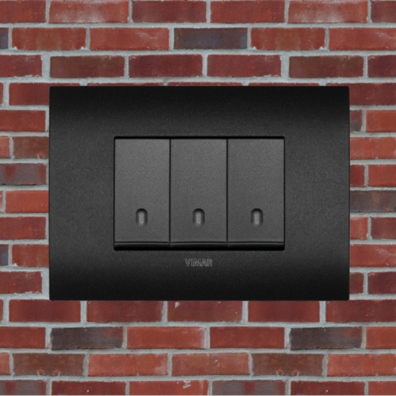 Vimar Arke Metal 3 Gang switch - Matt Graphite - 16A - PHOTO 1