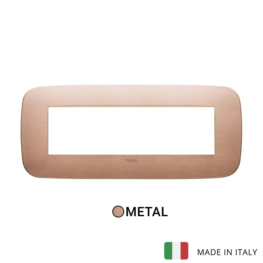 Vimar Arke Round Plate 7M Metal Brushed Copper