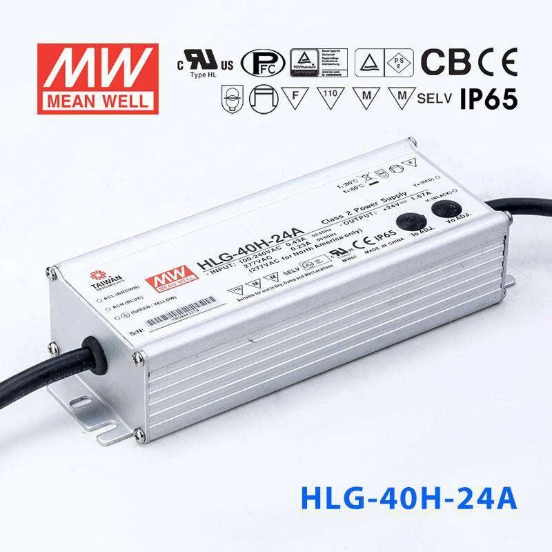 Mean Well HLG-40H-24A Power Supply 40W 24V - Adjustable