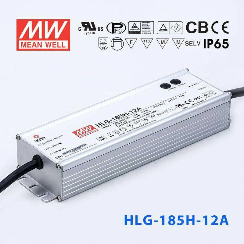 Mean Well HLG-185H-12A Power Supply 156W 12V - Adjustable 13A