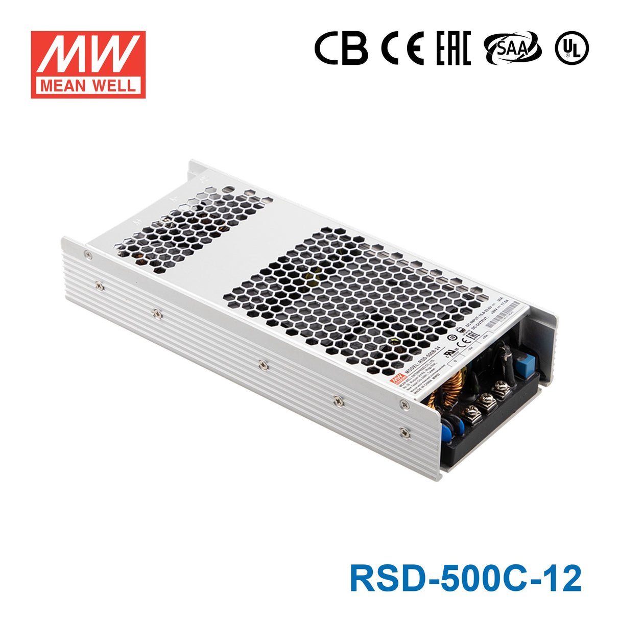 Mean Well RSD-500C-12 DC-DC Converter - 420W 33.6-67.2V DC in 12V out 35A