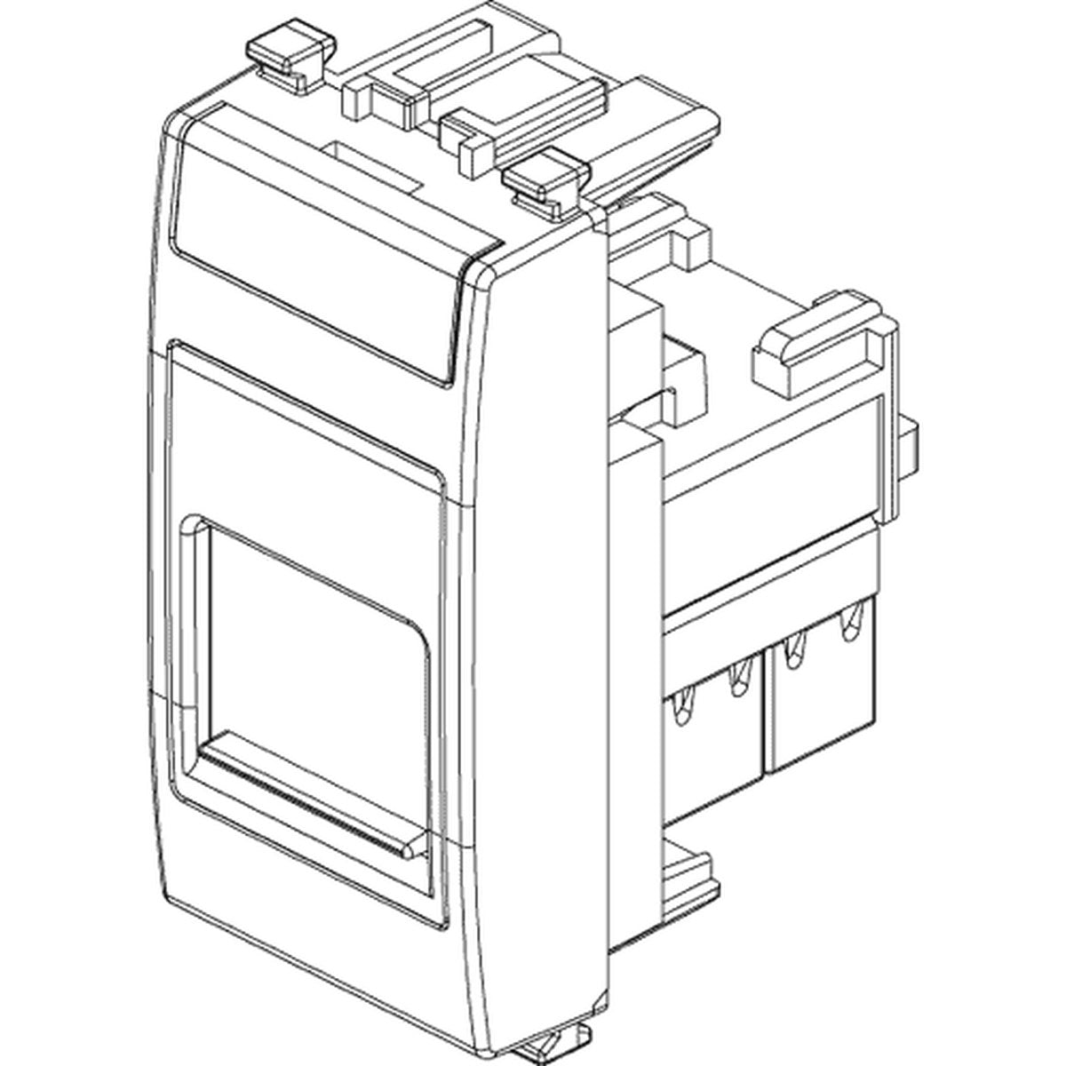 Eikon RJ45 Cat 6 UTP Outlet With Cover Grey - PHOTO 3