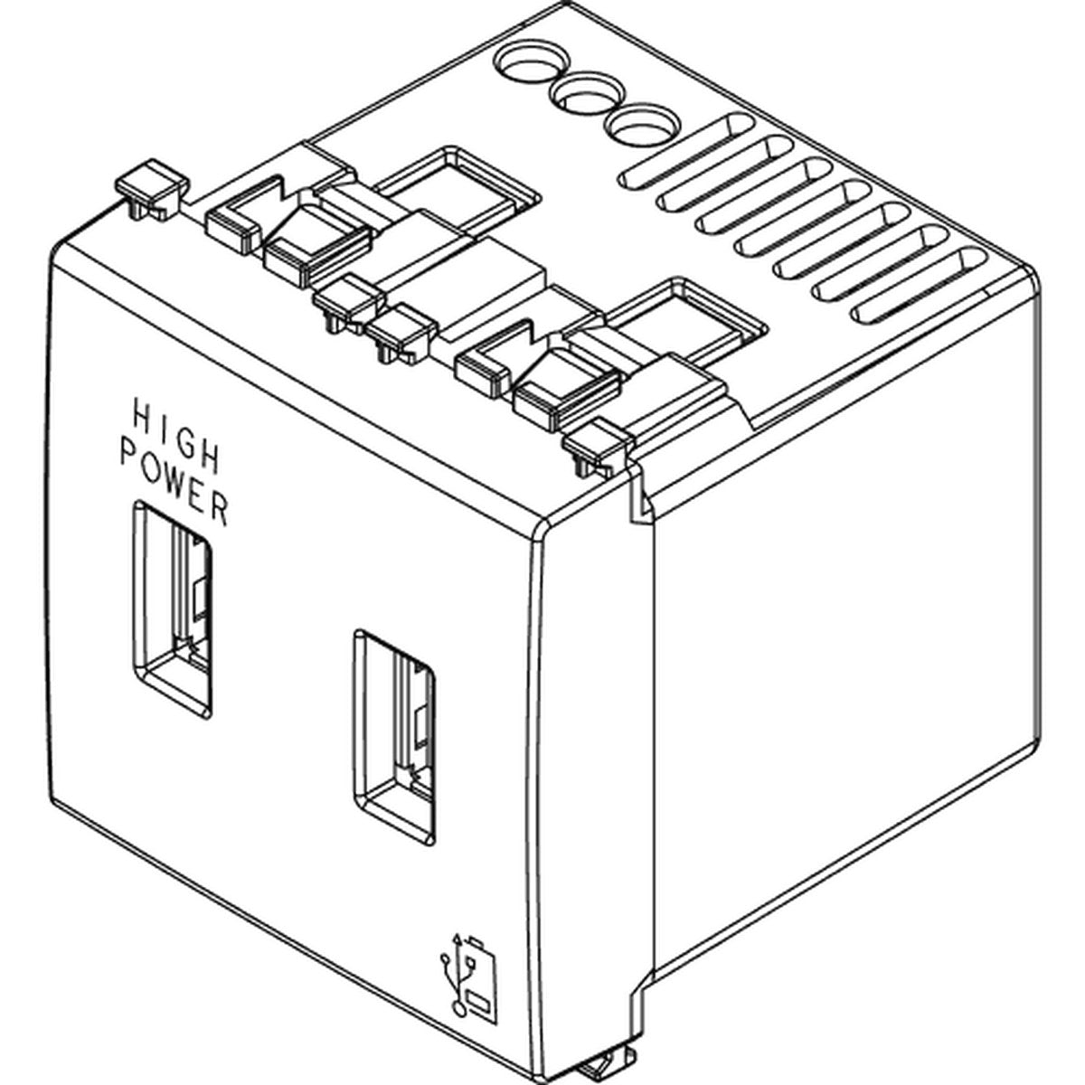 Arke USB Supply Unit 2M 5V 1A Grey - PHOTO 1