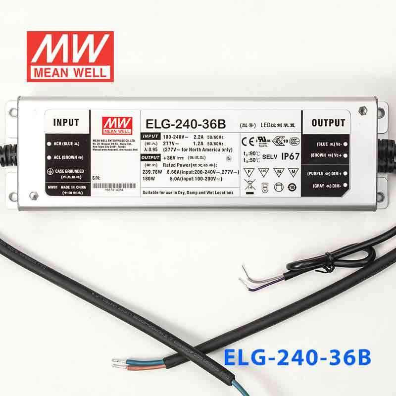 Mean Well ELG-240-36B Power Supply 240W 36V - Dimmable 6.66A - PHOTO 2