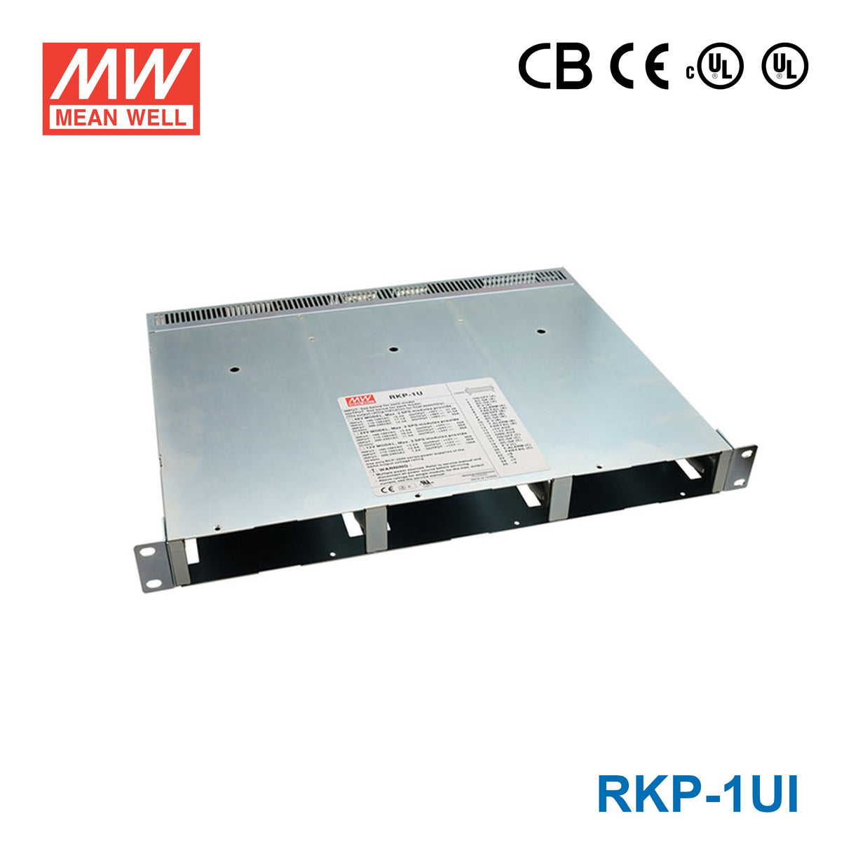 Mean Well RKP-1UI AC-DC 19" Rack Shelf for 3 Units of RCP-2000 with IEC320-C14 input socket