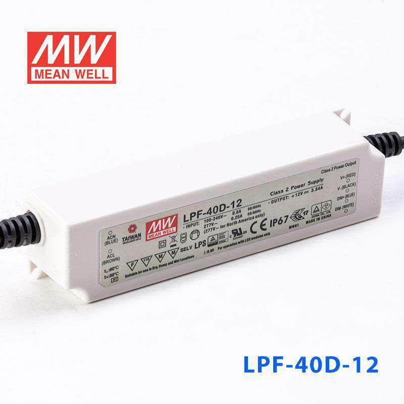 Mean Well LPF-40D-12 Power Supply 40W 12V - Dimmable 3.34A - PHOTO 1