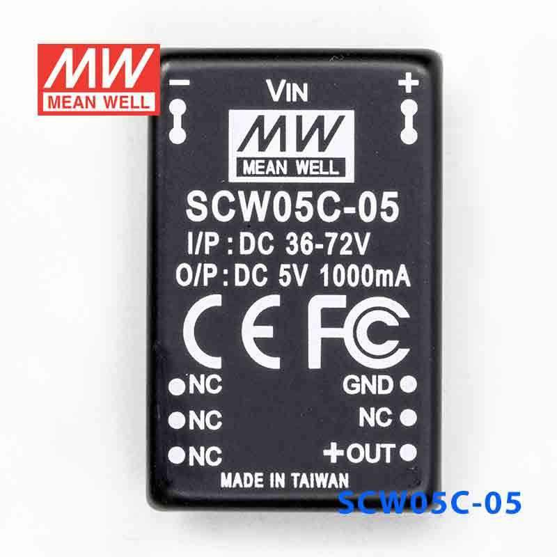 Mean Well SCW05C-05 DC-DC Converter - 5W 36~72V DC in 5V out - PHOTO 2