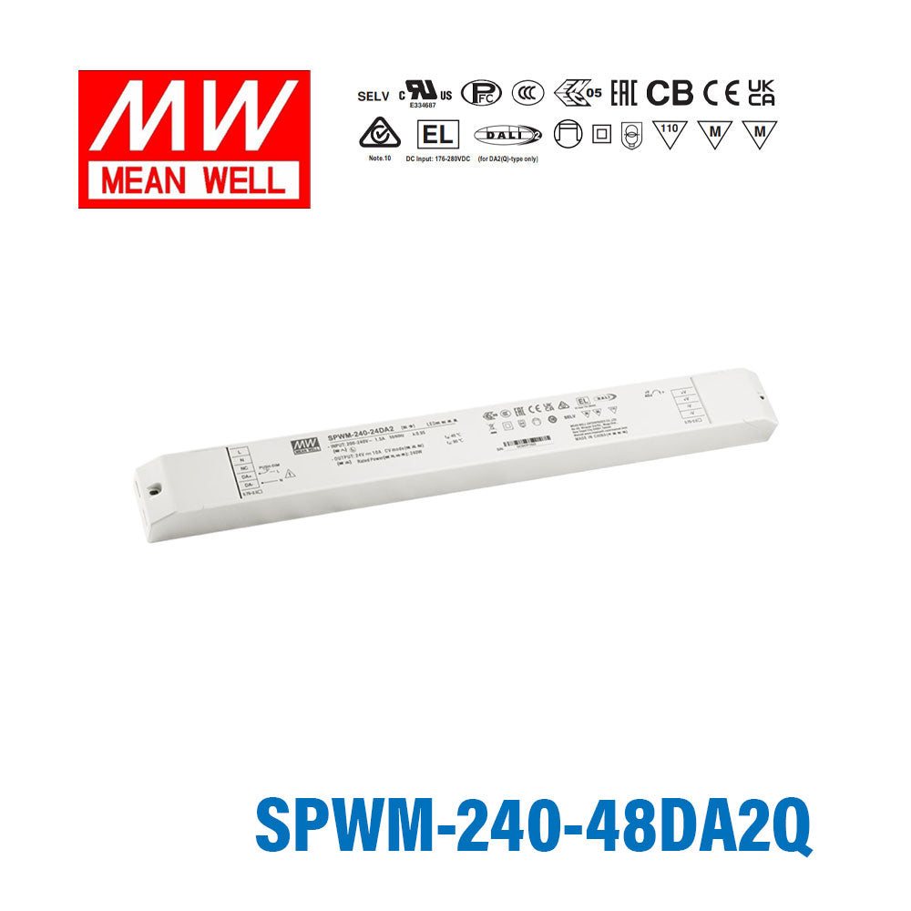 MEAN WELL SPWM-240-48DA2Q 240W 48V CV LED Driver 5A