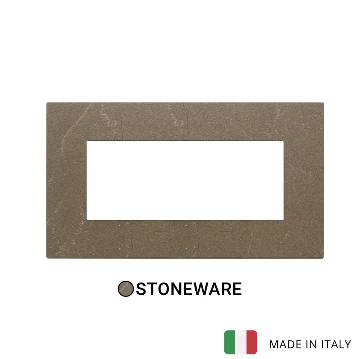 Vimar Eikon Exe Plate 5M Marbl Stoneware Coffee Brown