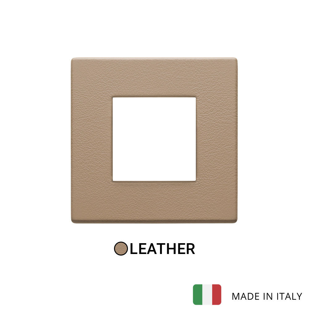 Vimar Eikon Plate 2M Leather Savannah Beige - Square