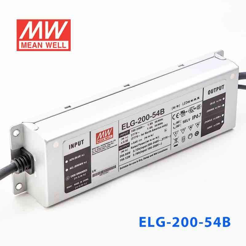 Mean Well ELG-200-54B Power Supply 200W 54V - Dimmable 3.72A - PHOTO 1