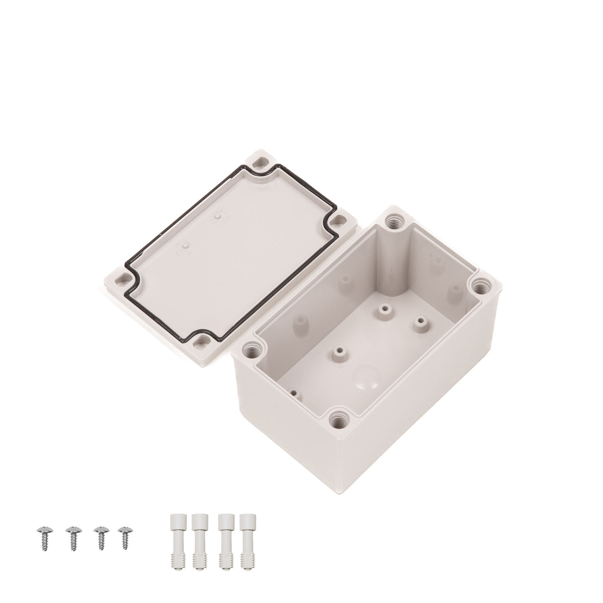 Boxco M-Series 80x130x75mm Plastic Enclosure, IP67, IK08, PC, Grey Cover, Screw Type - PHOTO 2