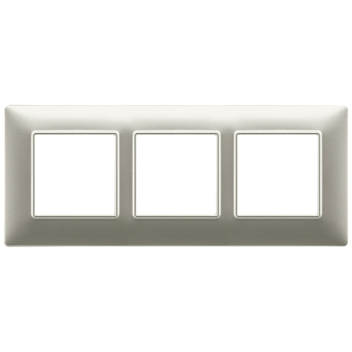 Vimar Plana Plate 6M Technopolymer Matt Nickel