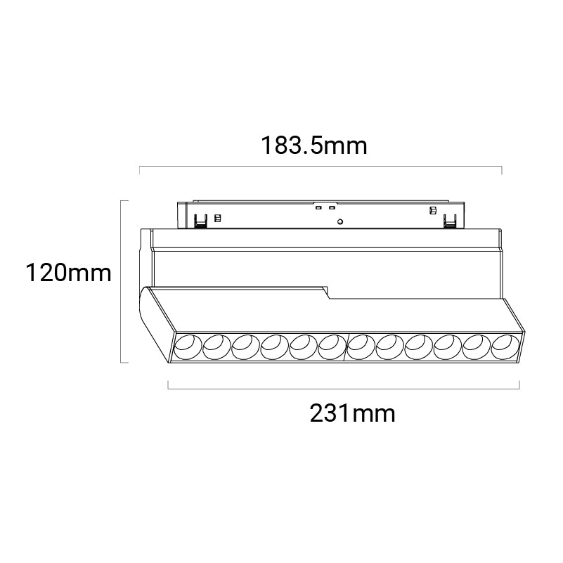 Archilight Bend 231C Black Tracklight Light 20W - PHOTO 2