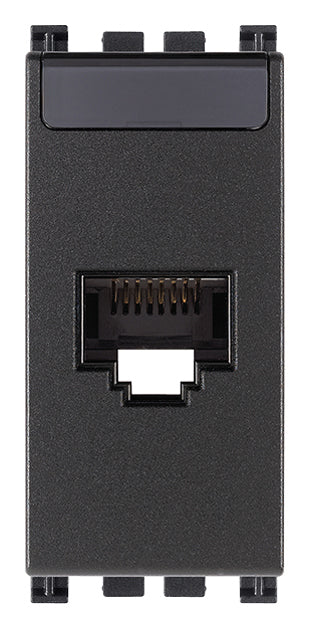 Arke RJ45 Cat 6 Netsafe UTP Outlet Grey