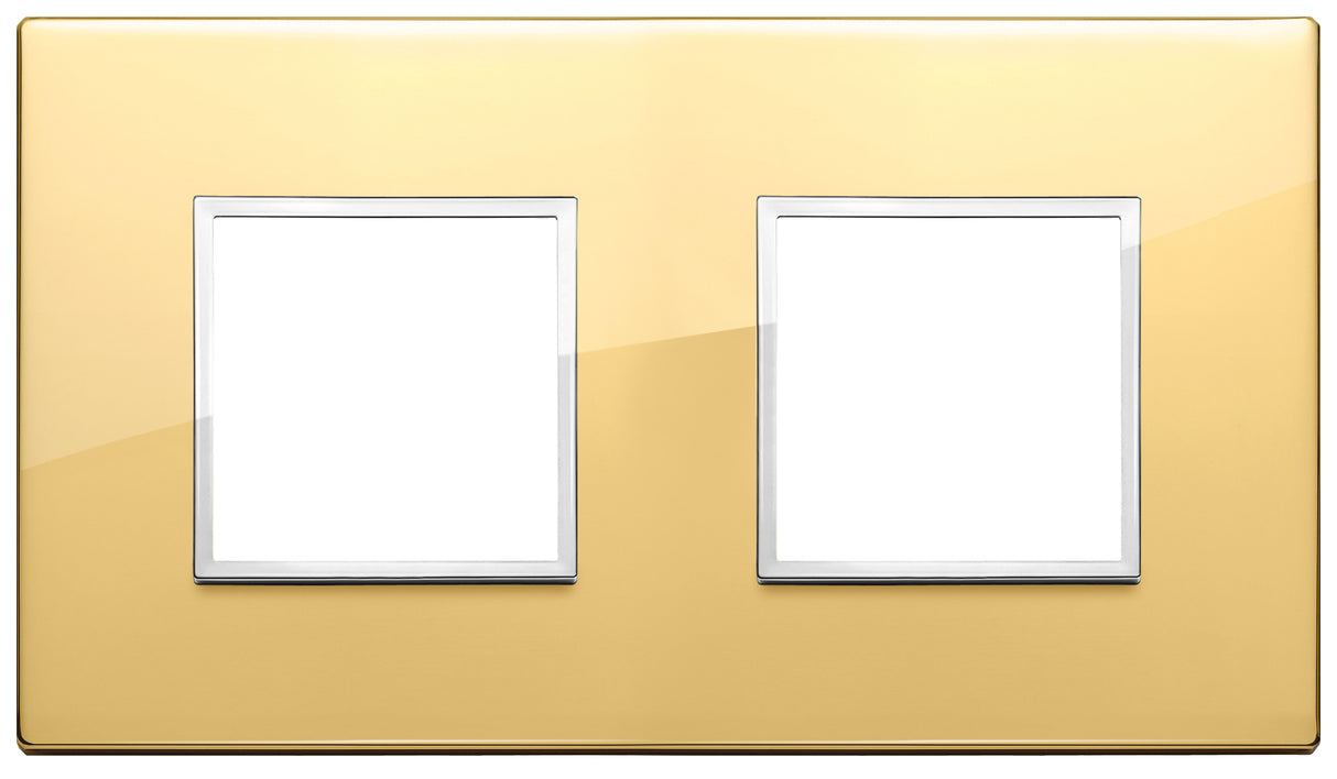 Vimar Eikon Evo Plate 4M (2+2) 71MM Aluminium Polished Gold