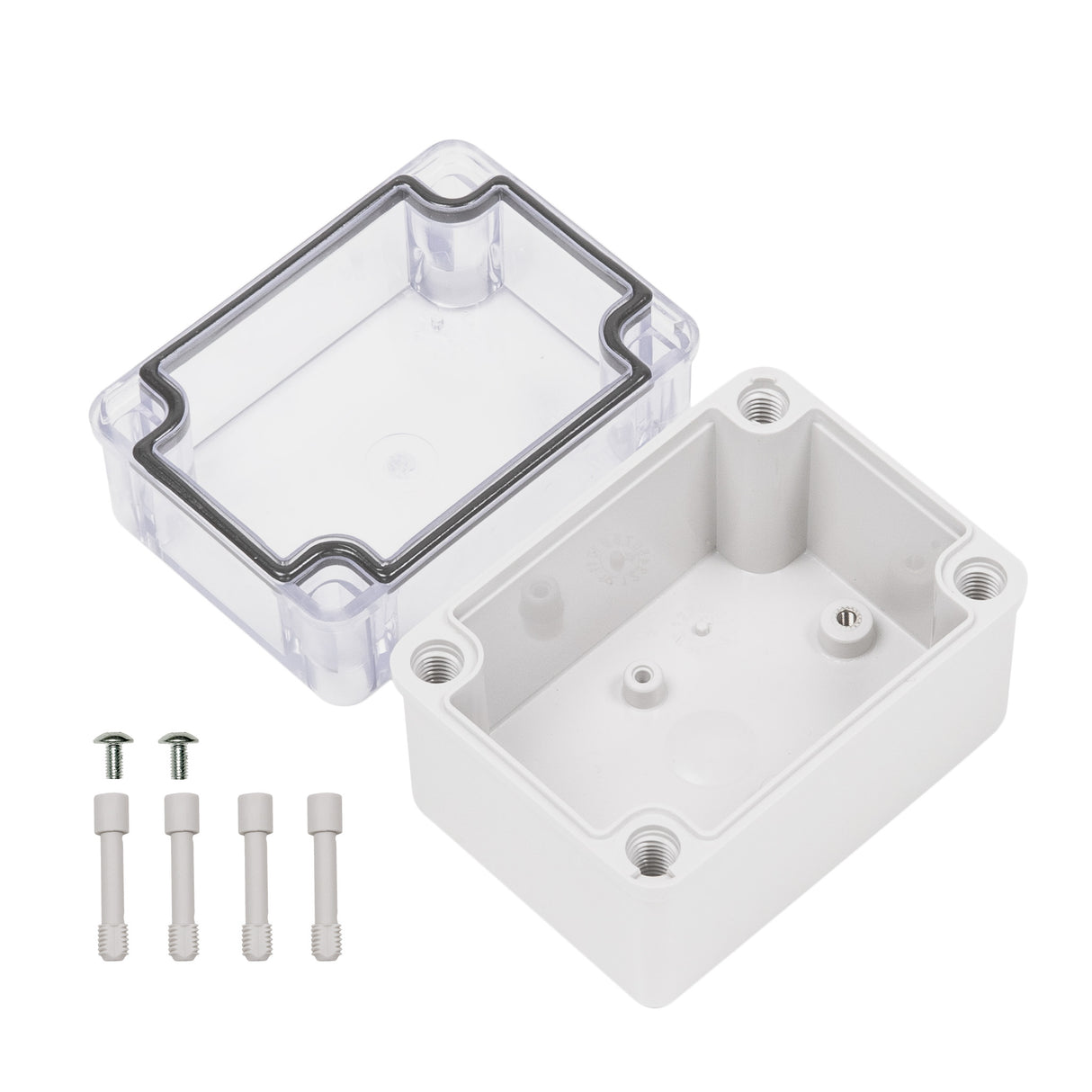 Boxco S-Series 80×110×85mm Plastic Enclosure, IP67, IK08, ABS, Transparent Cover, Screw Type - PHOTO 2