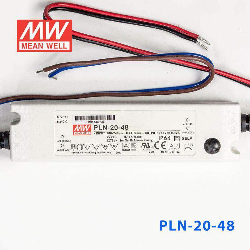 Mean Well PLN-20-48 Power Supply 20W 48V - IP64 420mA - PHOTO 2