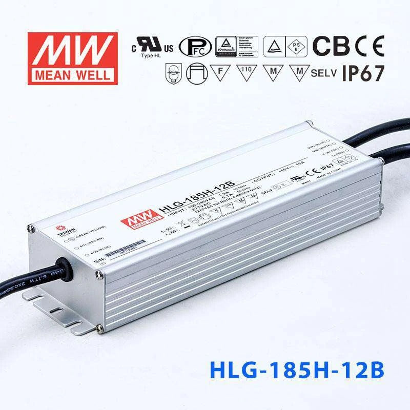 Mean Well HLG-185H-12B Power Supply 156W 12V - Dimmable