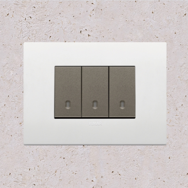 Vimar Arke Plastic 3 Gang switch - White - 16A - PHOTO 21