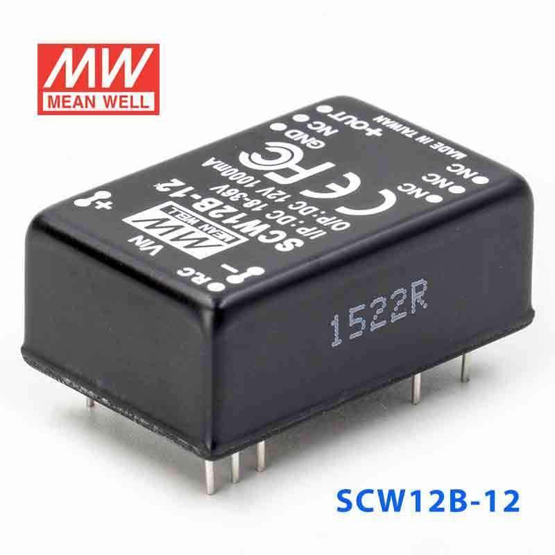 Mean Well SCW12B-12 DC-DC Converter - 12W 18~36V DC in 12V out 1A - PHOTO 1