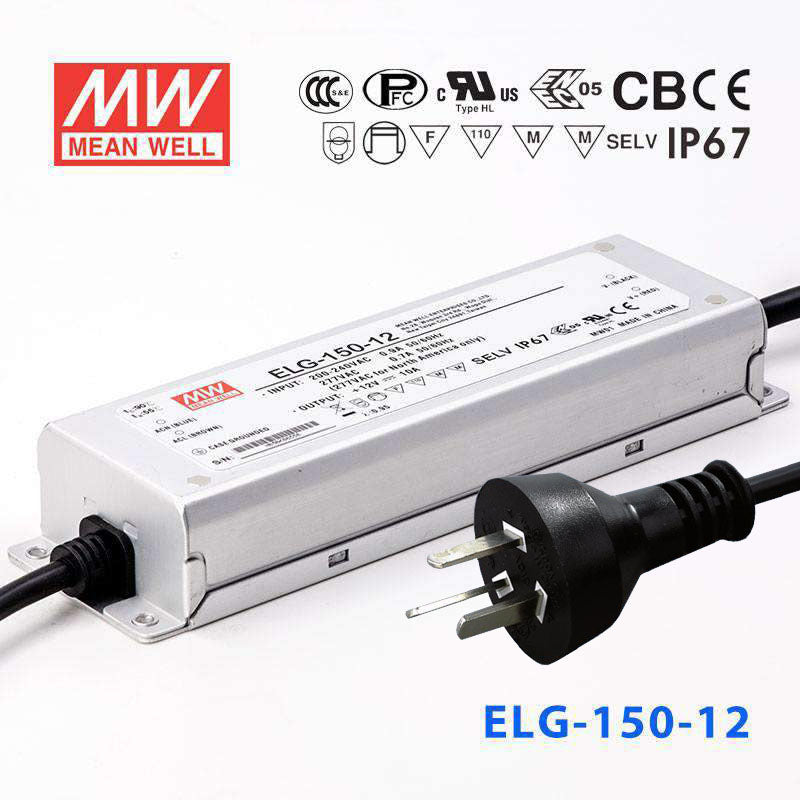 Mean Well S-ELG-150-12 Power Supply 120W 12V with AU/NZ plug 10A