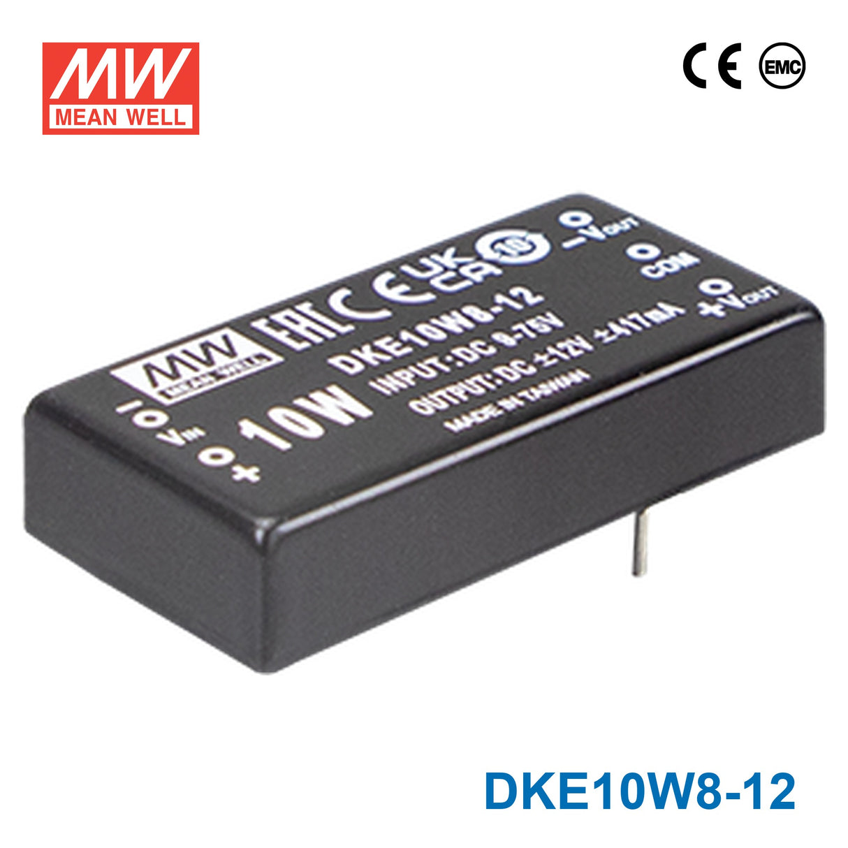 Mean Well DKE10W8-12 10W DC-DC Converter ±12VDC 420mA