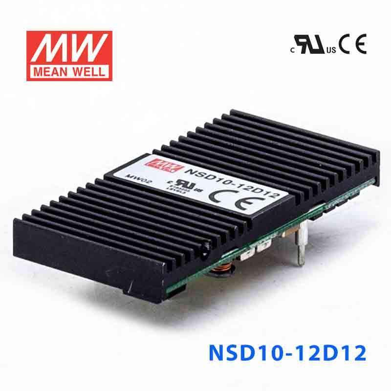 Mean Well NSD10-12D12 DC-DC Converter - 10.8W - 9.8~36V in ±12V out 420mA