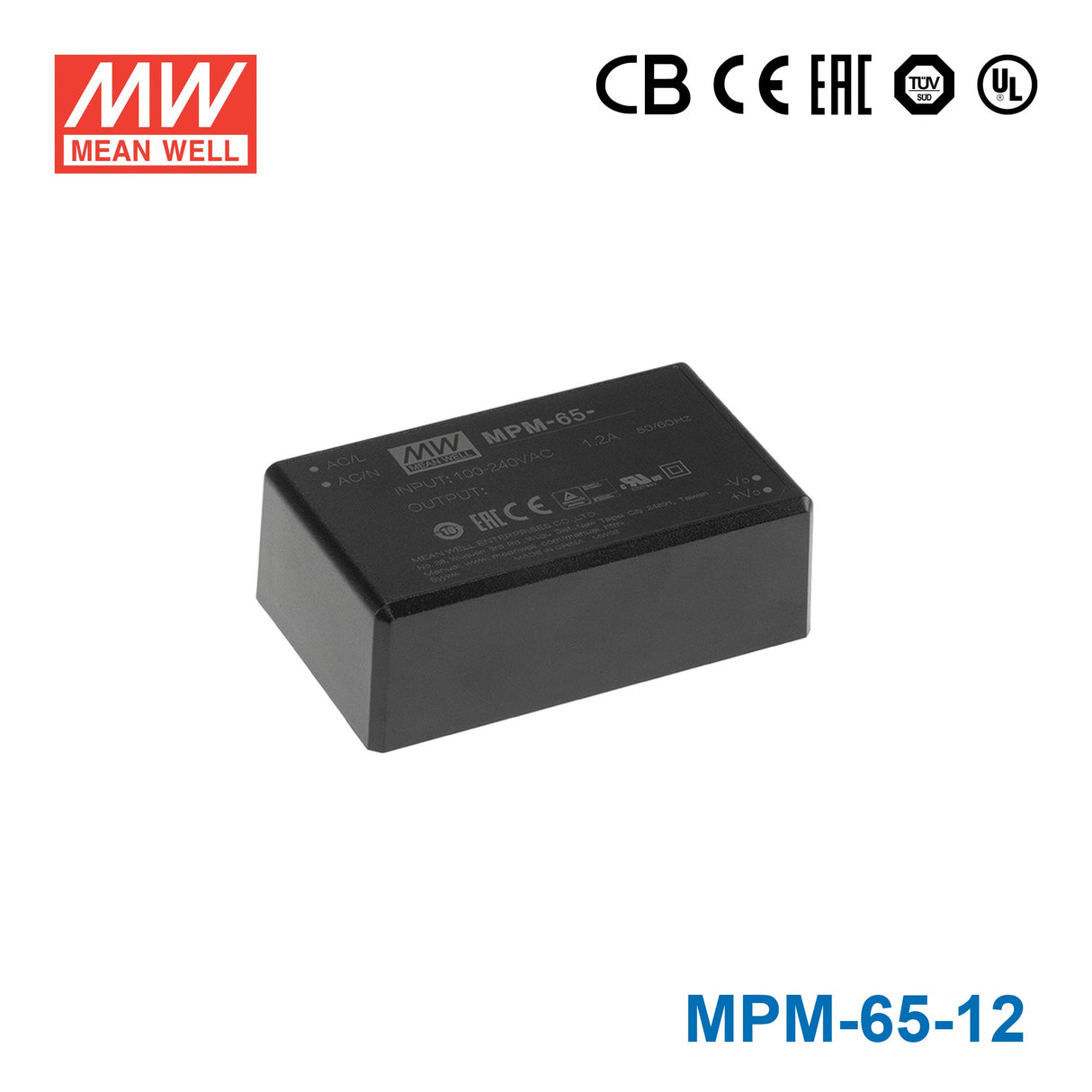 Mean Well MPM-65-12 Power Supply 65W 12V 5.42A