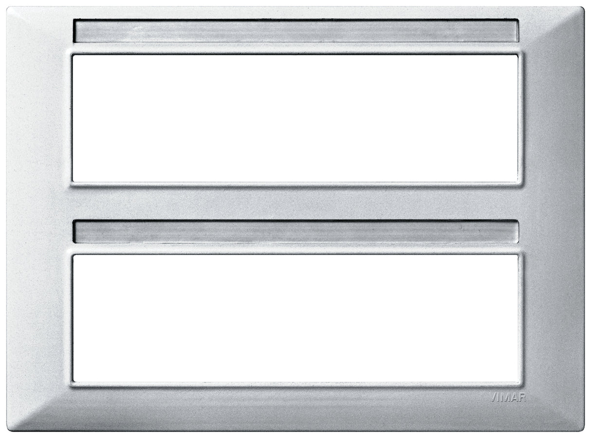 Vimar Plana Plate 14M Technopolymer Matt Silver