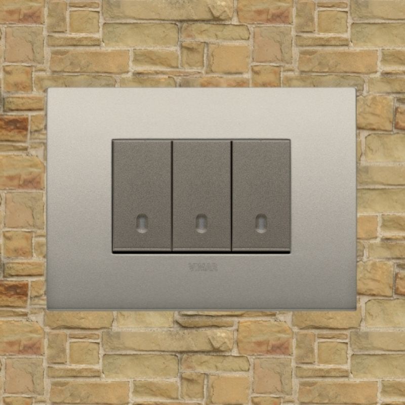 Vimar Arke Metal 3 Gang switch - Matt Champagne - 16A - PHOTO 6
