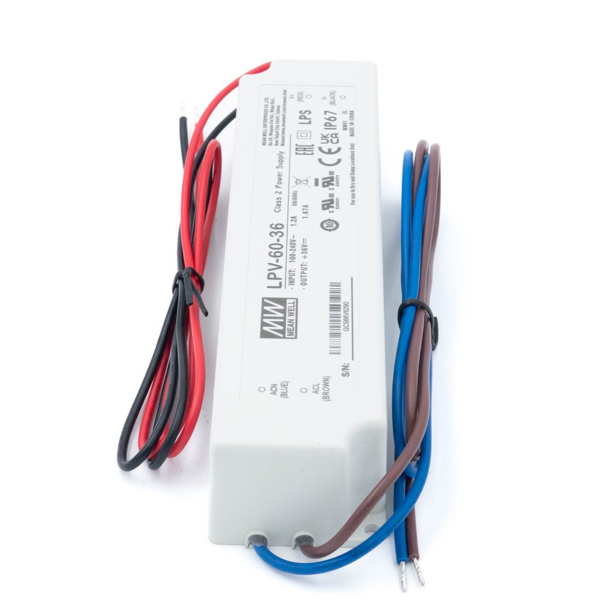 Mean Well LPV-60-36 LED Driver β 60W 36V 1.67A IP67 Waterproof - PHOTO 2