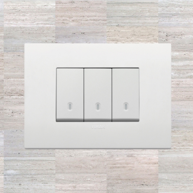 Vimar Arke Plastic 3 Gang switch - White - 16A - PHOTO 5