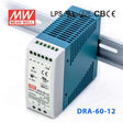 Mean Well DRA-60-12 Single Output Switching Power Supply 60W 12V - DIN Rail