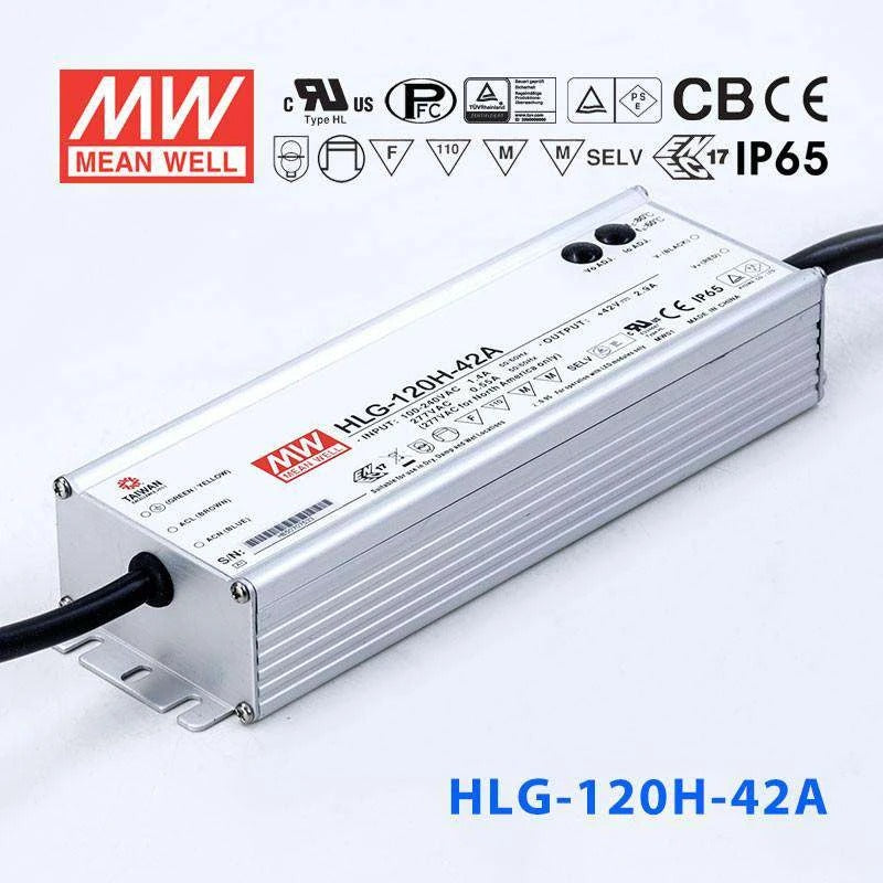 Mean Well HLG-120H-42A Power Supply 120W 42V - Adjustable
