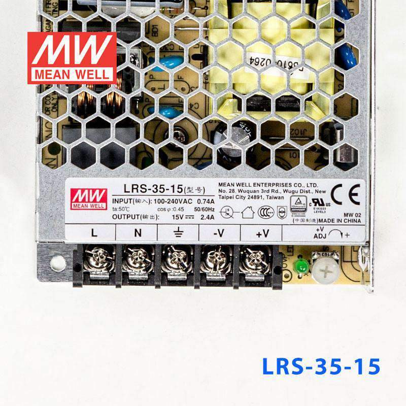 Mean Well LRS-35-15 Power Supply 35W 15V 2.4A - PHOTO 2
