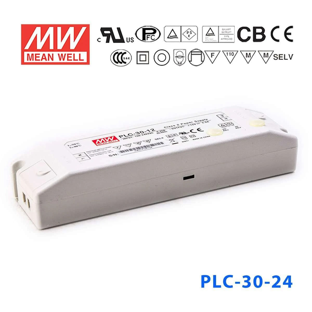 Mean Well PLC-30-24 Power Supply 30W 24V - PFC 1.25A